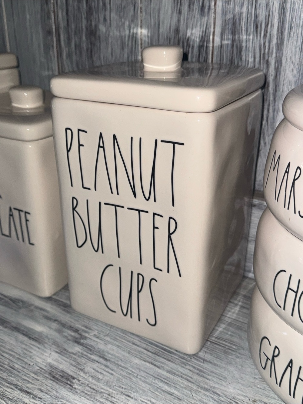 Ceramic Peanut Butter Cups Canister - RAE DUNN